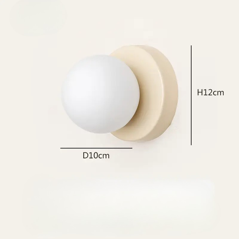 Glass Globe Wall Sconce for Bedroom