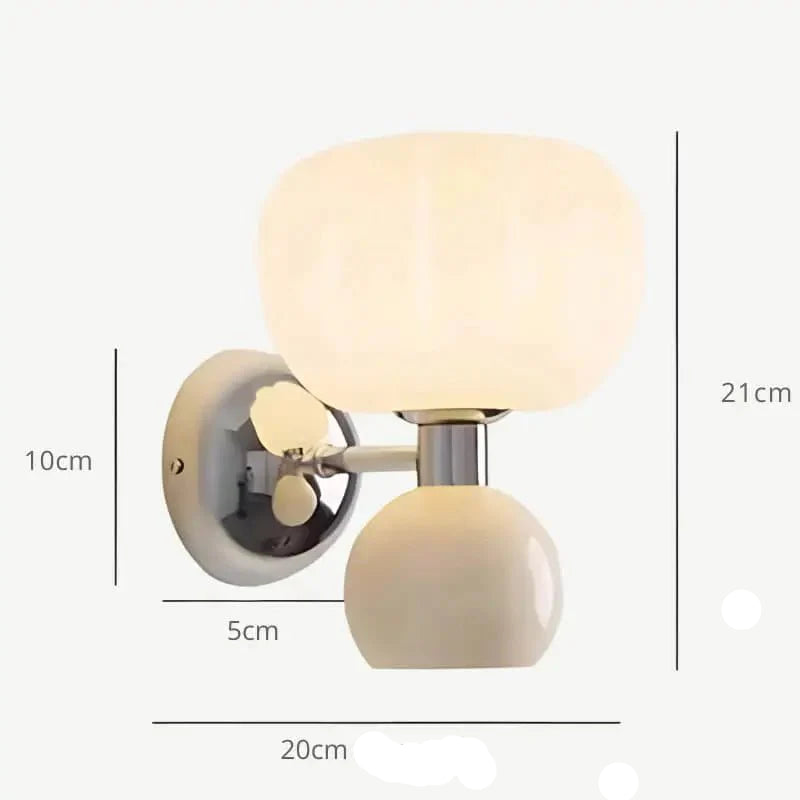Double Indoor Decorative Pumpkin‑Style Wall Sconce
