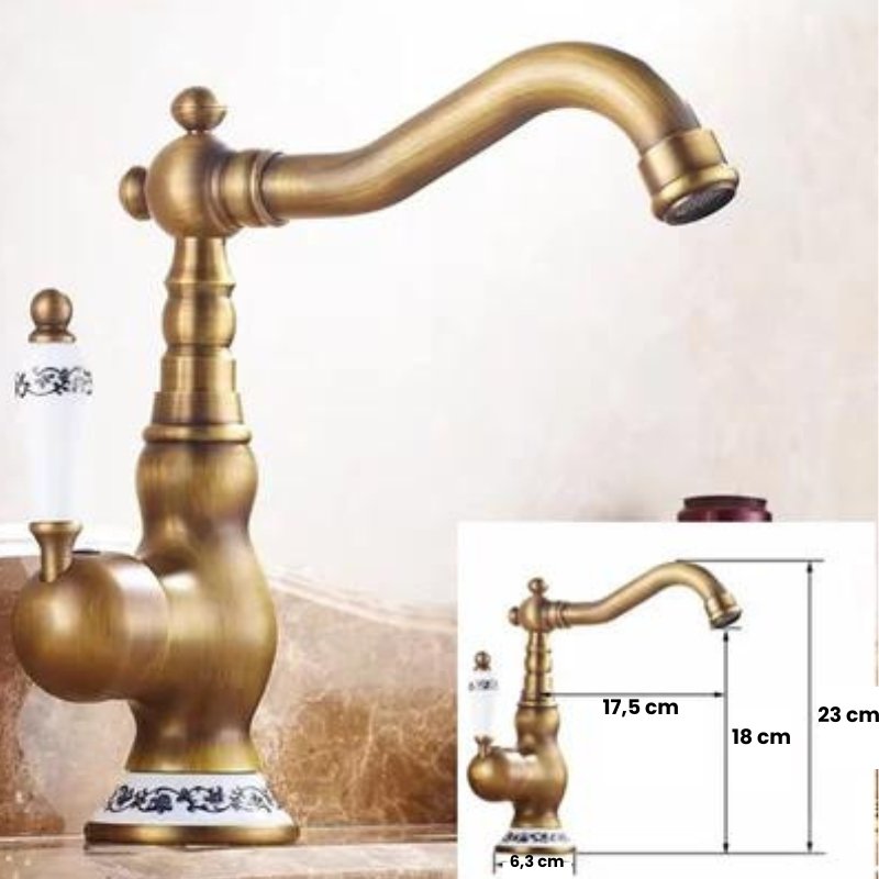 Torneira De Banheiro Monocomando Vintage com Misturador