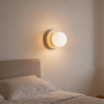 Glass Globe Wall Sconce for Bedroom