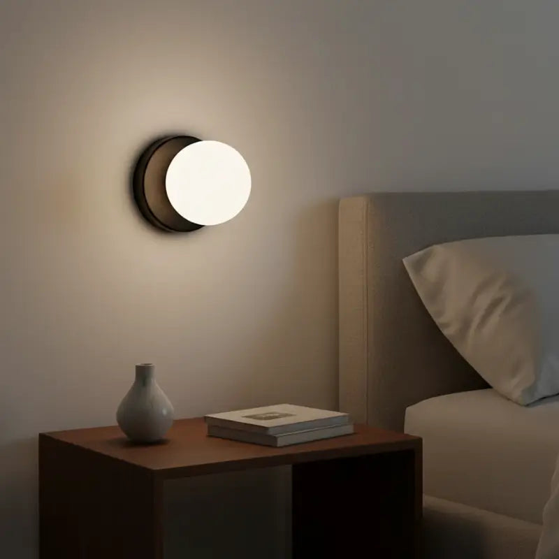 Glass Globe Wall Sconce for Bedroom