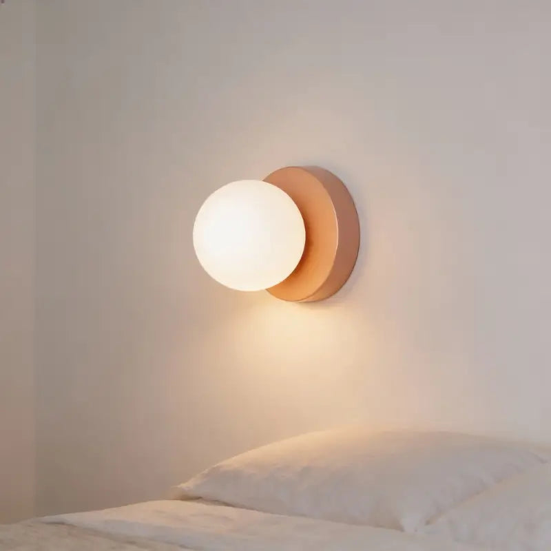 Glass Globe Wall Sconce for Bedroom