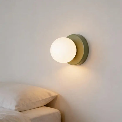 Glass Globe Wall Sconce for Bedroom