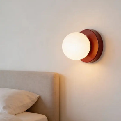 Glass Globe Wall Sconce for Bedroom