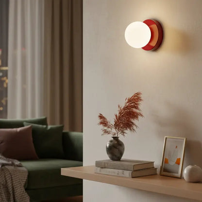 Glass Globe Wall Sconce for Bedroom