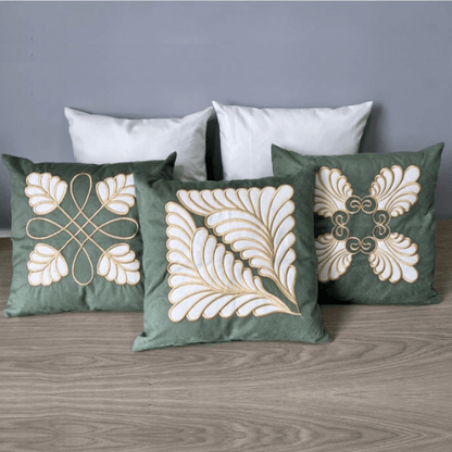 Conjunto 5 Capas de Almofada Bordada 45x45cm
