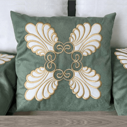 Conjunto 5 Capas de Almofada Bordada 45x45cm