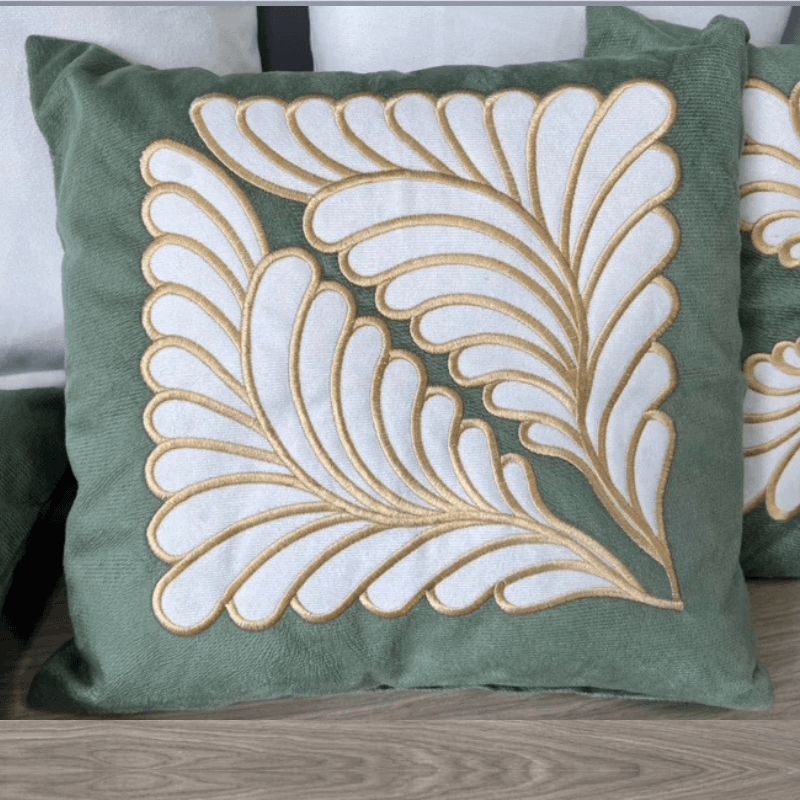 Conjunto 5 Capas de Almofada Bordada 45x45cm