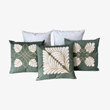 Conjunto 5 Capas de Almofada Bordada 45x45cm
