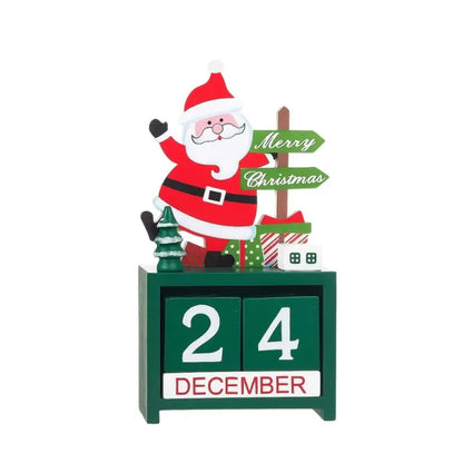 Decoração de Natal Calendário em Madeira