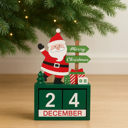 Decoração de Natal Calendário em Madeira