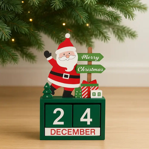 Decoração de Natal Calendário em Madeira