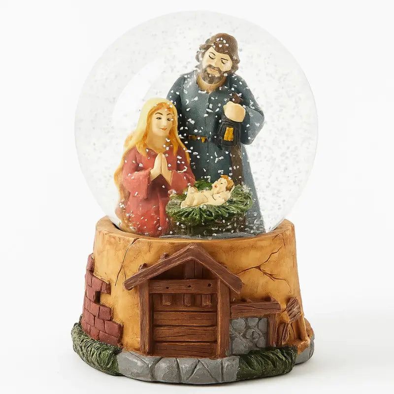 Decoração de Natal Globo de Vidro Sagrada Família