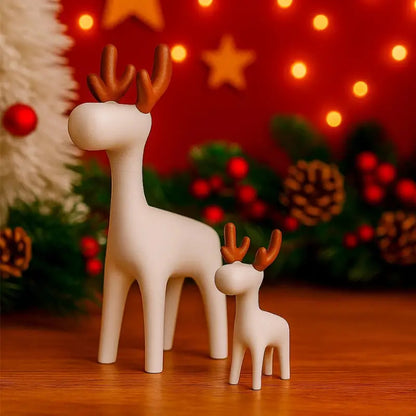 Enfeite de Natal Kit de 2 Renas Minimalistas