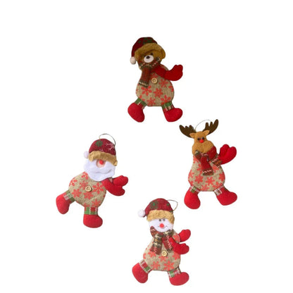 Enfeites de Natal em Pelúcia 6 peças