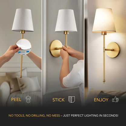 (Buy 1 Get 2) Wireless Wall Sconces Aurelia Noire