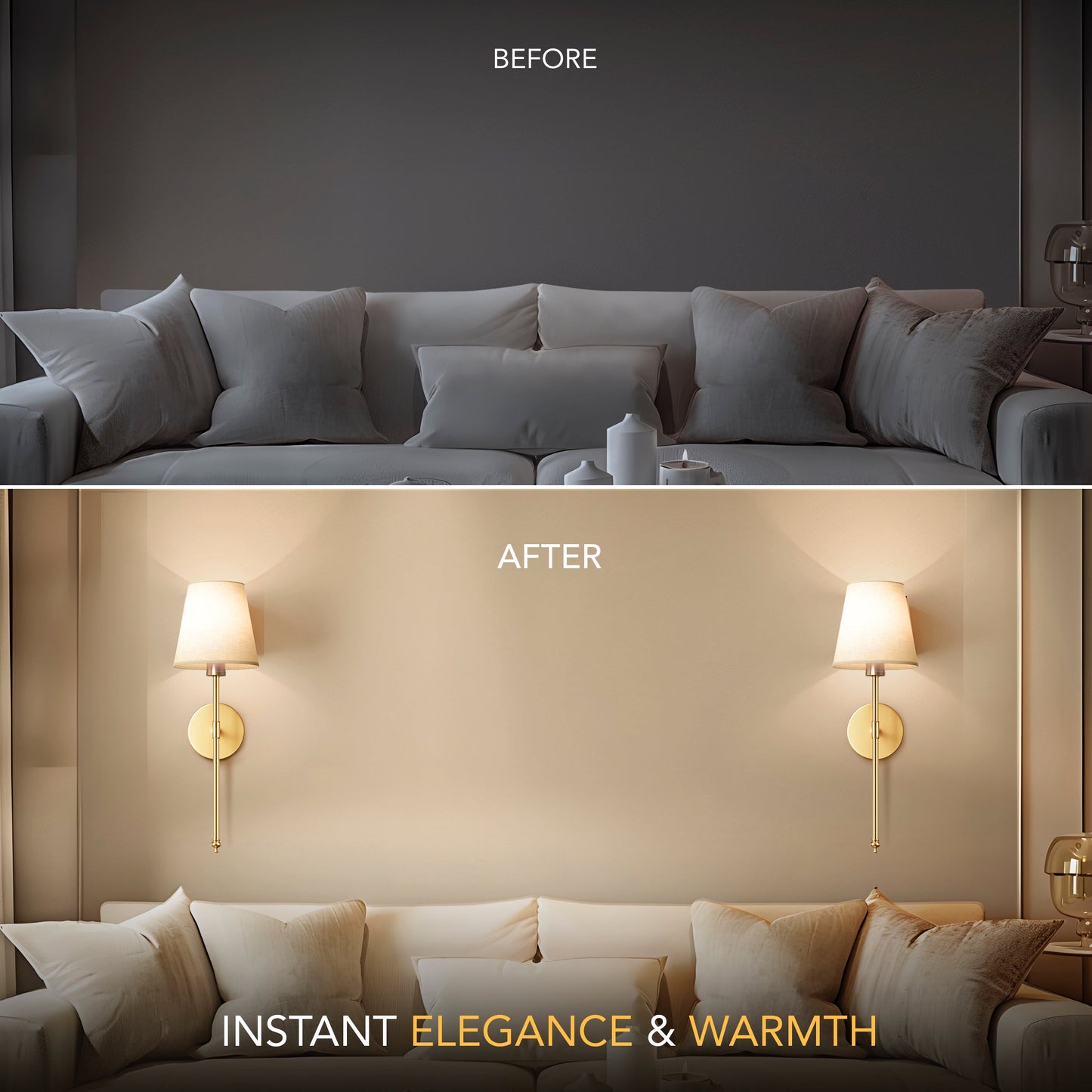 (Buy 1 Get 2) Wireless Wall Sconces Aurelia Noire
