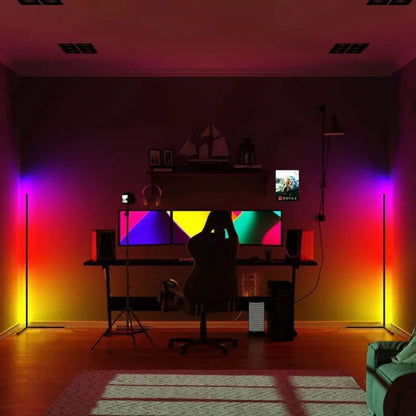 Luminária de Chão Barra Led RGB com Controle Remoto