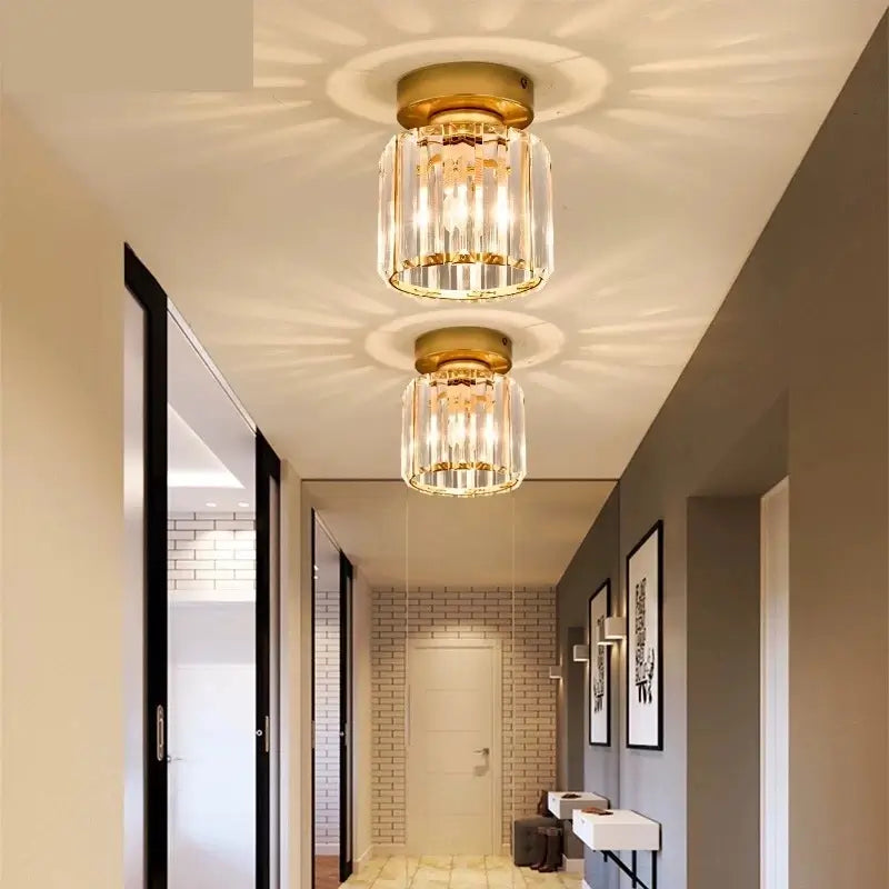 Luminária de Teto Redonda em Vidro