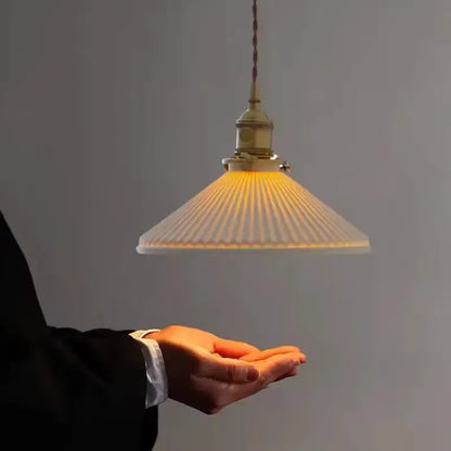 Luminária de Teto Retrô em Cerâmica Premium