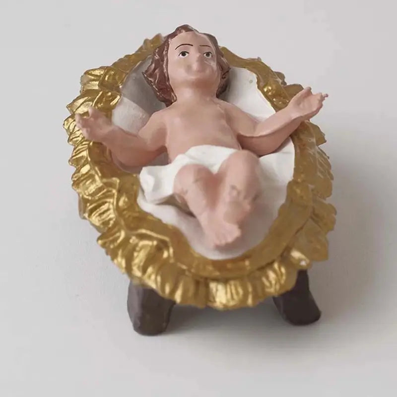 Presépio de Natal Completo 14 Peças 23cm Inquebrável