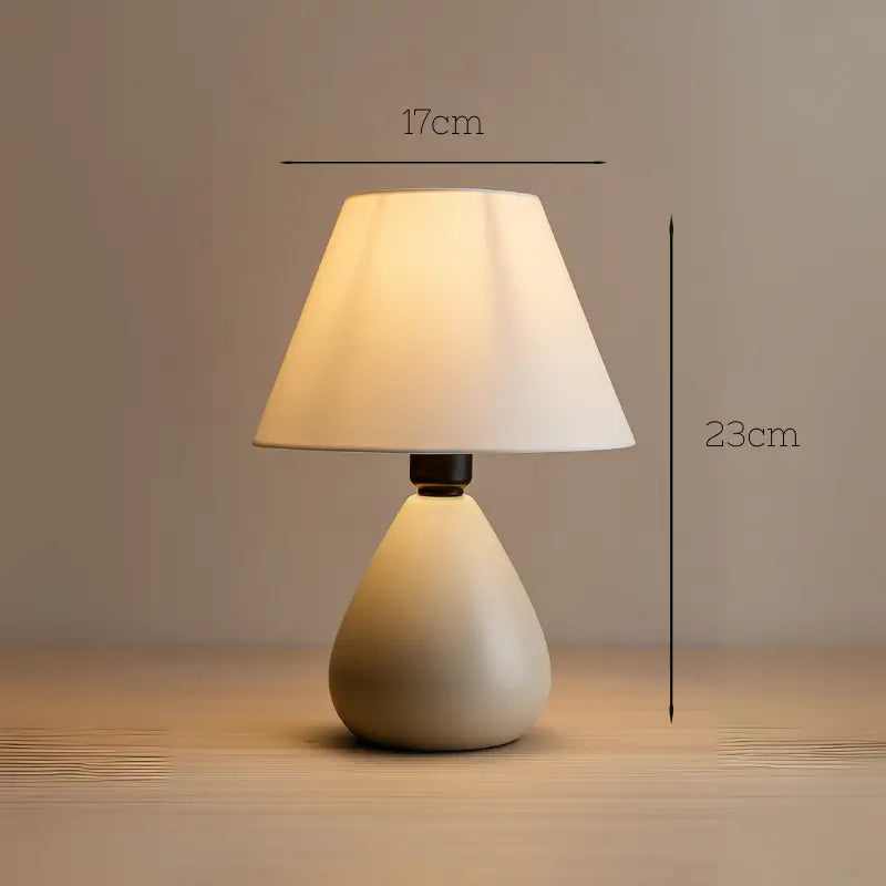 Abajur de Mesa em Cerâmica e Tecido Bivolt