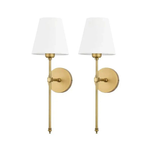 Arandela Abajur de Parede Retrô Metal e Cuba de Linho