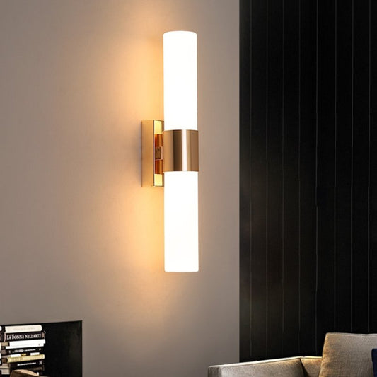 Arandela Cilindrica Moderna Vidro e Metal