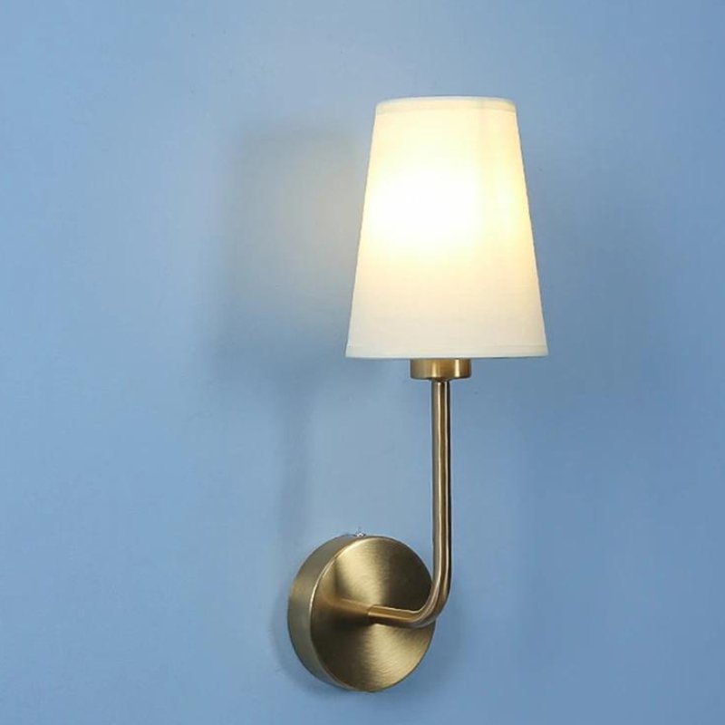 Arandela de Parede Interna Abajur Retrô Metal e Linho