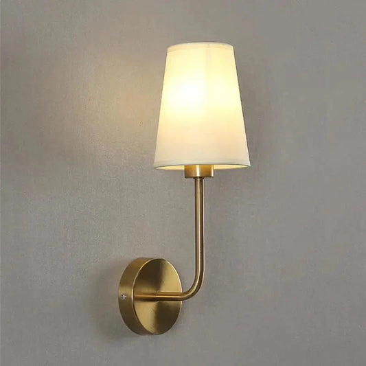 Arandela de Parede Interna Abajur Retrô Metal e Linho