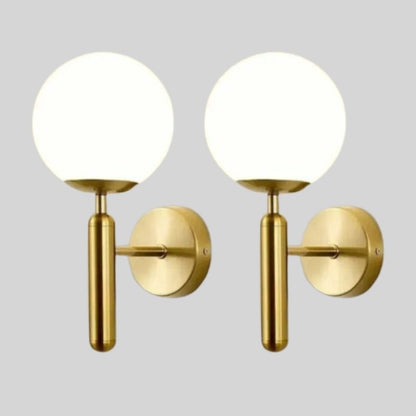 Arandela de Parede Moderna Dourada em Metal