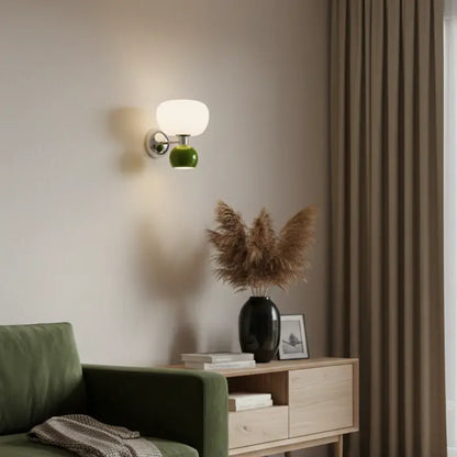 Double Indoor Decorative Pumpkin‑Style Wall Sconce