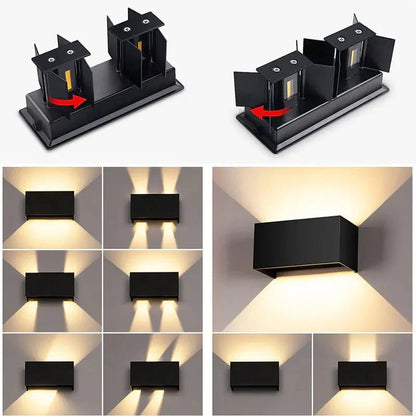Arandela de PArede Externa Preta à Prova D'água IP65