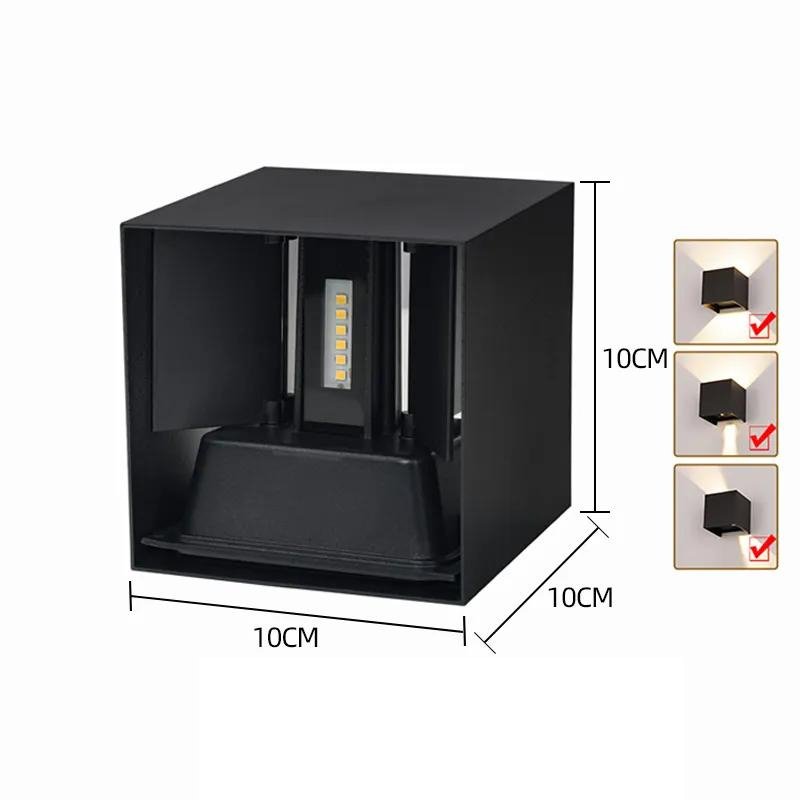 Arandela de PArede Externa Preta à Prova D'água IP65