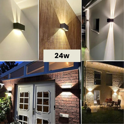 Arandela de PArede Externa Preta à Prova D'água IP65