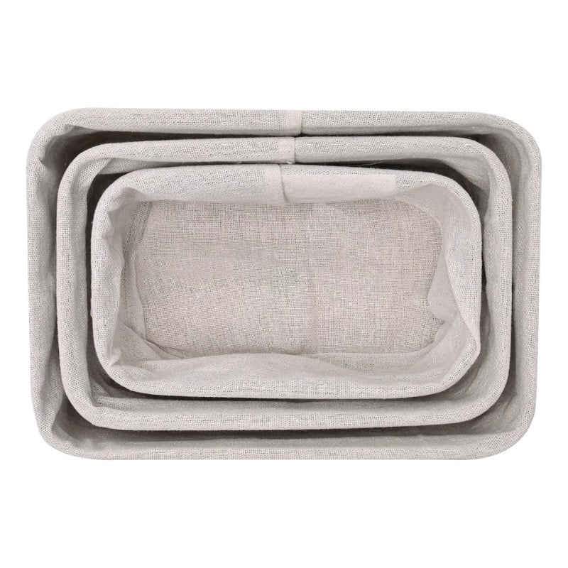 Cesto organizador multiuso e decorativo em Bambu - 3 peças