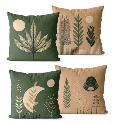Conjunto 4 Capas de Almofadas Decorativas Contemporâneas
