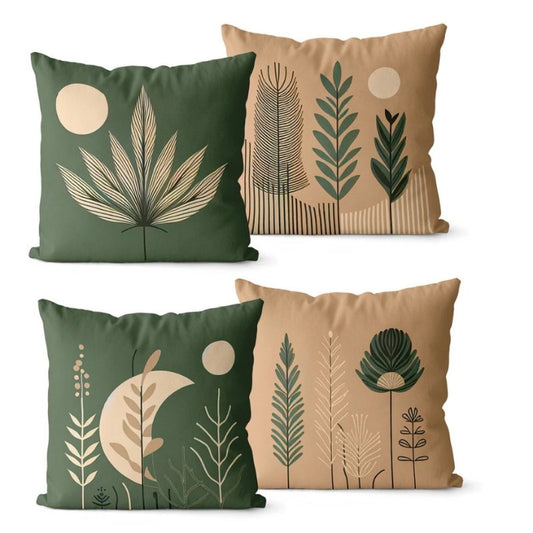 Conjunto 4 Capas de Almofadas Decorativas Contemporâneas