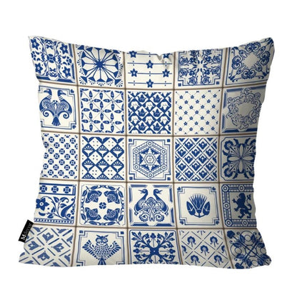 Conjunto 4 Capas para Almofadas Portuguesas Azul