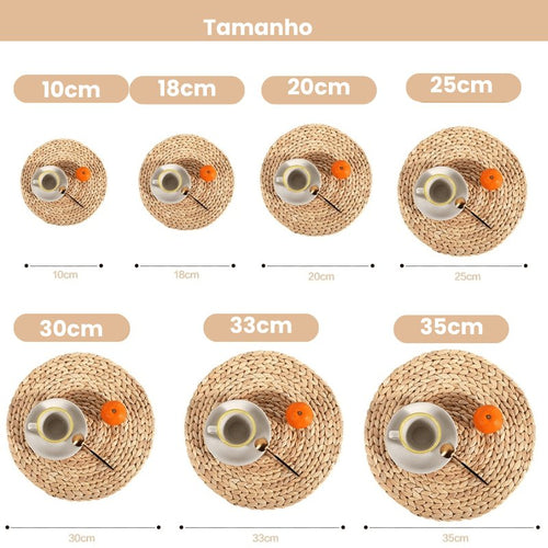 Descanço de Panela Vime Fibra Natural