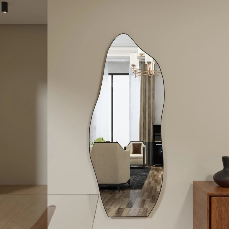 Espelho Grande Orgânico com Moldura 150x60cm