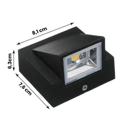 Luminária Área Externa Preta em Alumínio 5W