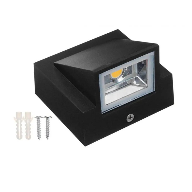 Luminária Área Externa Preta em Alumínio 5W