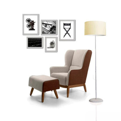 Luminária de Chão Abajur de Cúpula com Pedal de Acionamento