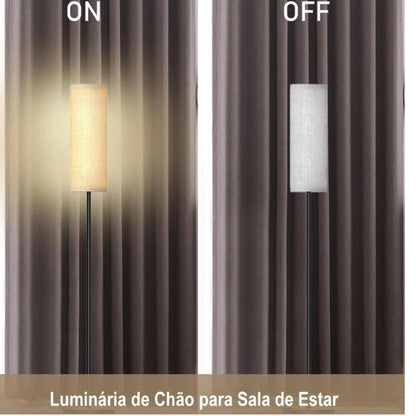 Luminária de Chão Minimalista Luz Ajustável