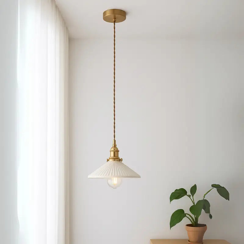 Luminária de Teto Retrô em Cerâmica Premium