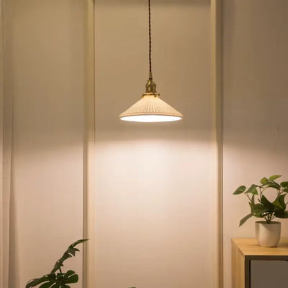 Luminária de Teto Retrô em Cerâmica Premium