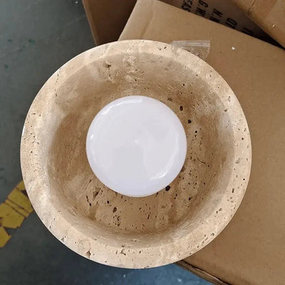 Luminária de Teto Japonesa de Mármore Estilo Wabi Sabi