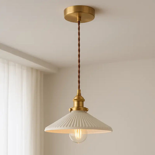 Luminária de Teto Retrô em Cerâmica Premium