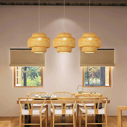 Luminária de Teto Para Sala Pendente Rattan